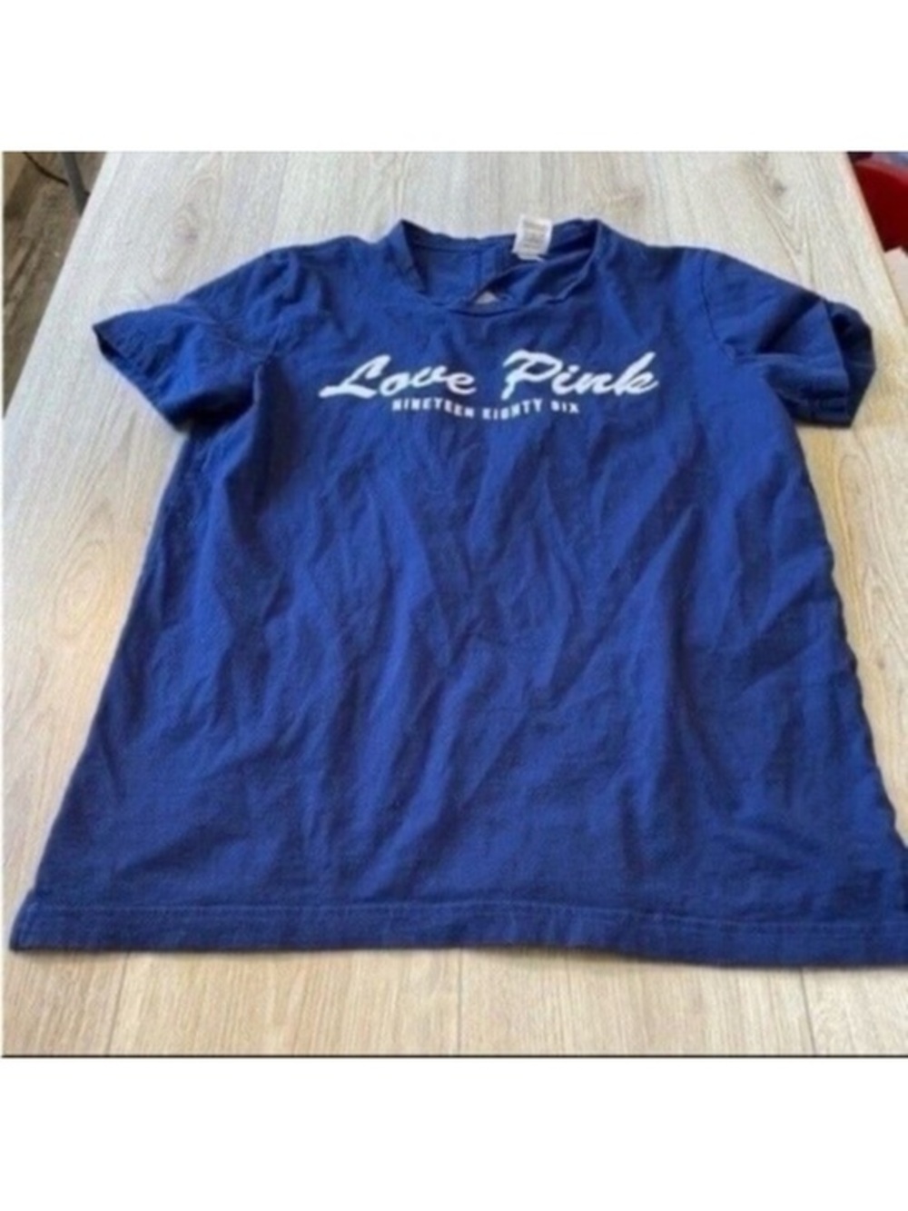 Victoria’s Secret pink blue short sleeve shirt top